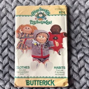 Butterick cabbage patch kids sewing pattern number 6511